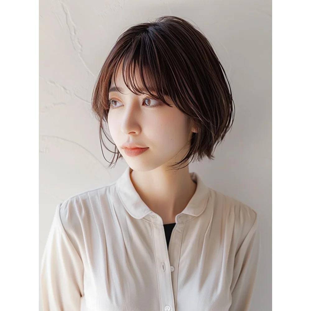 ナチュラルなレイヤーショートボブ