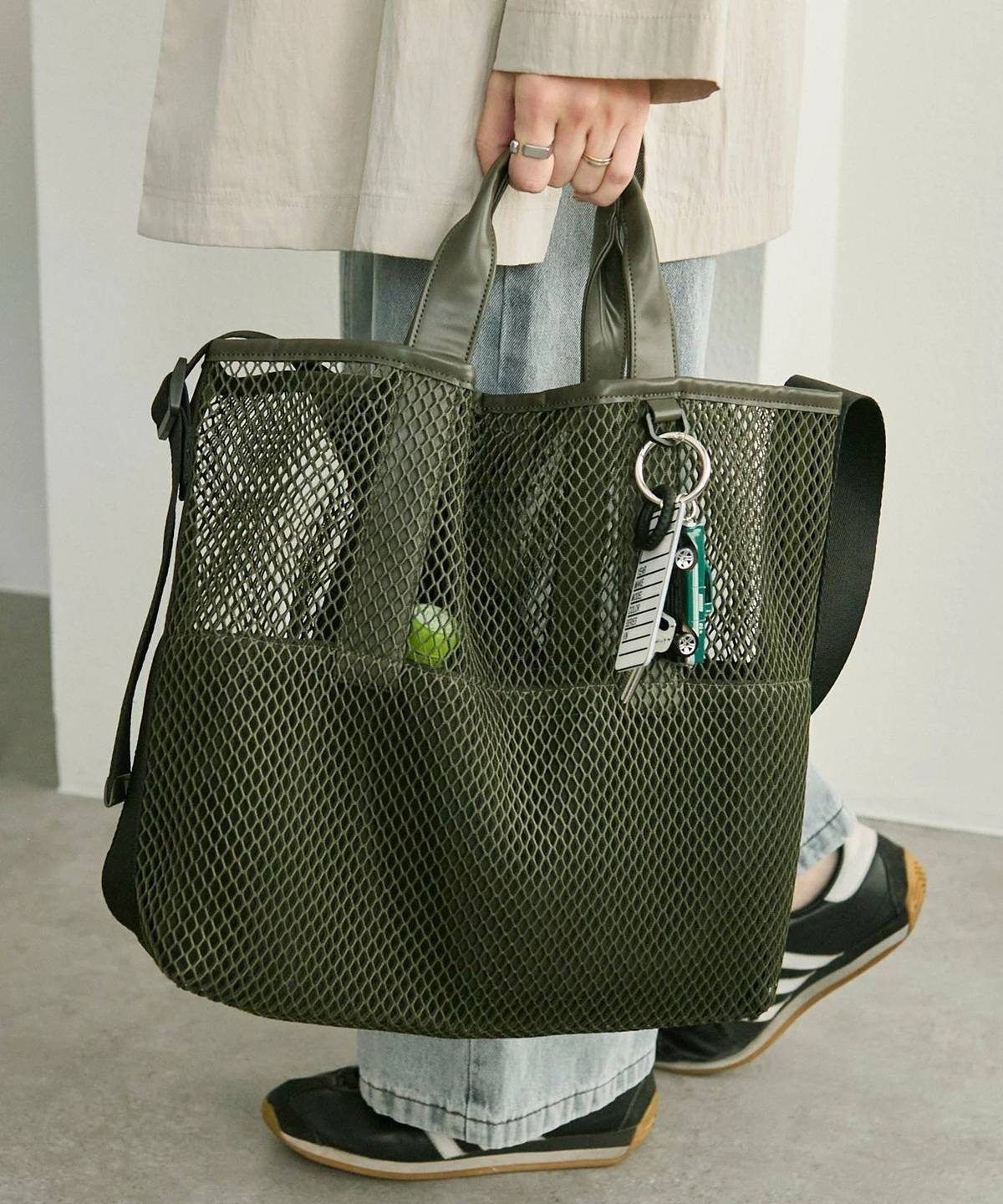 【ouchi/ほし企画】ダイヤメッシュ2WAYトートバッグL