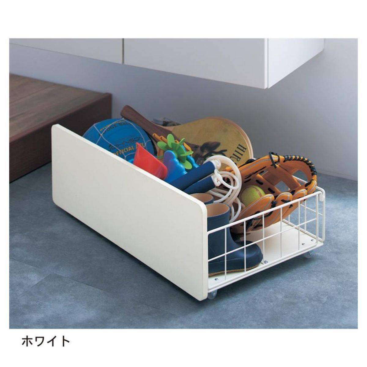 外遊びおもちゃ収納アイテム 下駄箱下 収納ワゴン