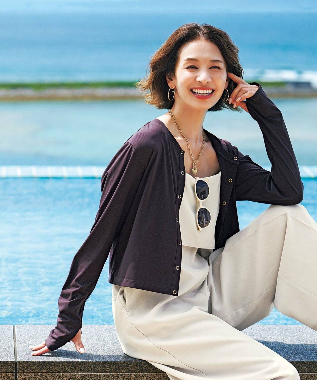 40代におすすめのおしゃれなラッシュガード ラッシュガード カーディガン