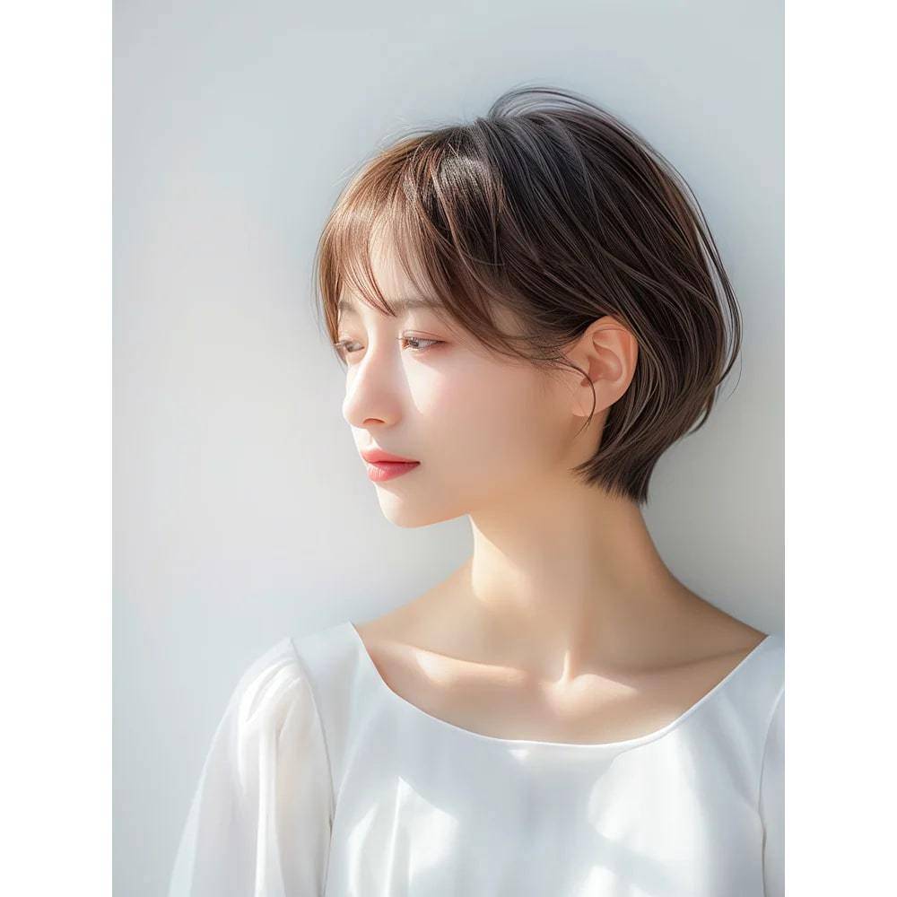 透明感カラーのひし形ショート