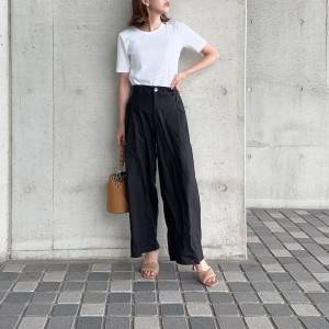 【2026年6月】こう着ると、垢抜ける……！シンプルなワイドパンツコーデ5選