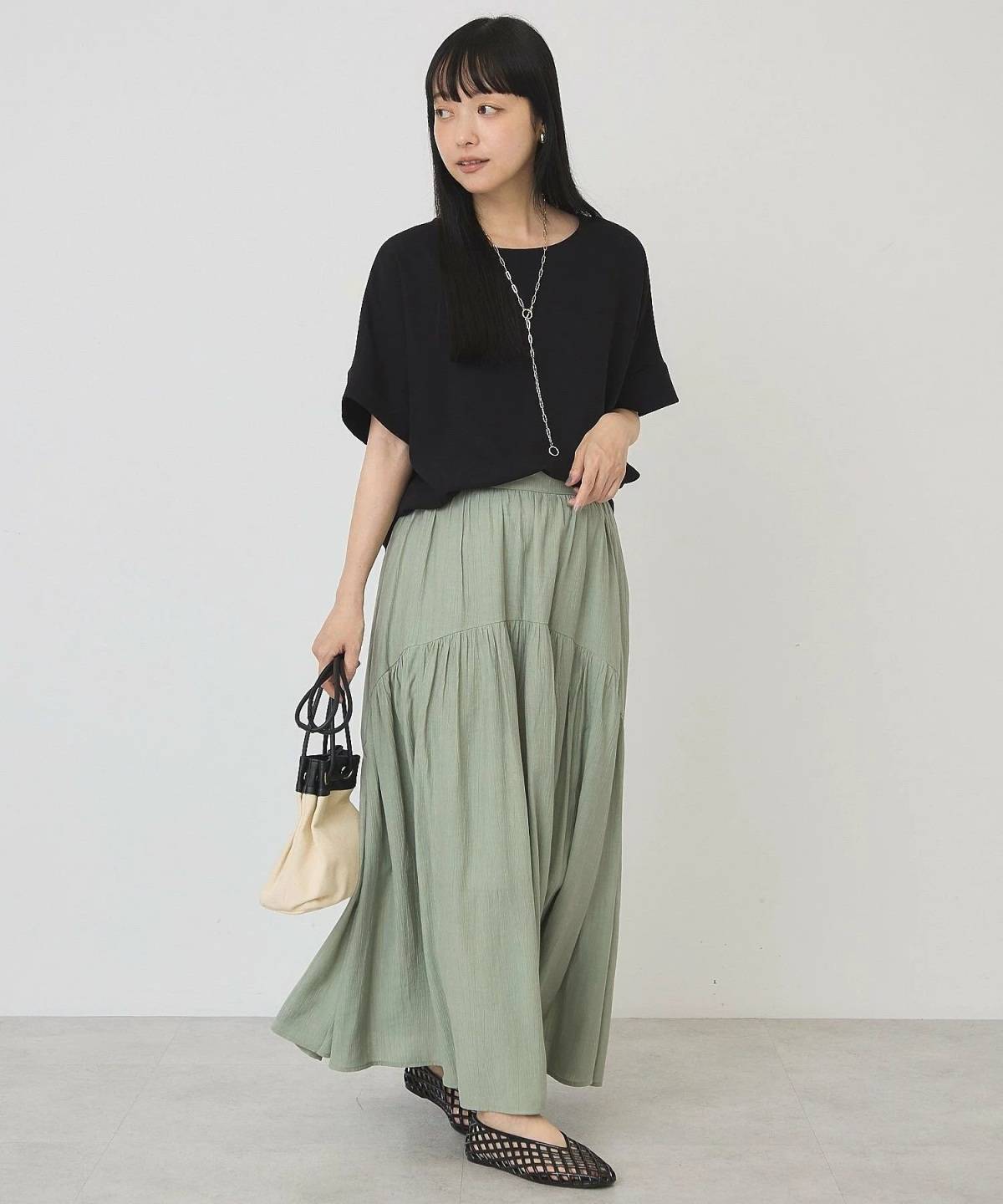 AMERICAN HOLIC イージーケア+接触冷感バックタック半袖プルオーバー