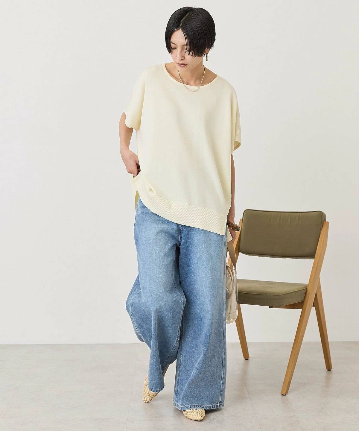 AMERICAN HOLIC ウォッシャブル デイリーニットプルオーバー
