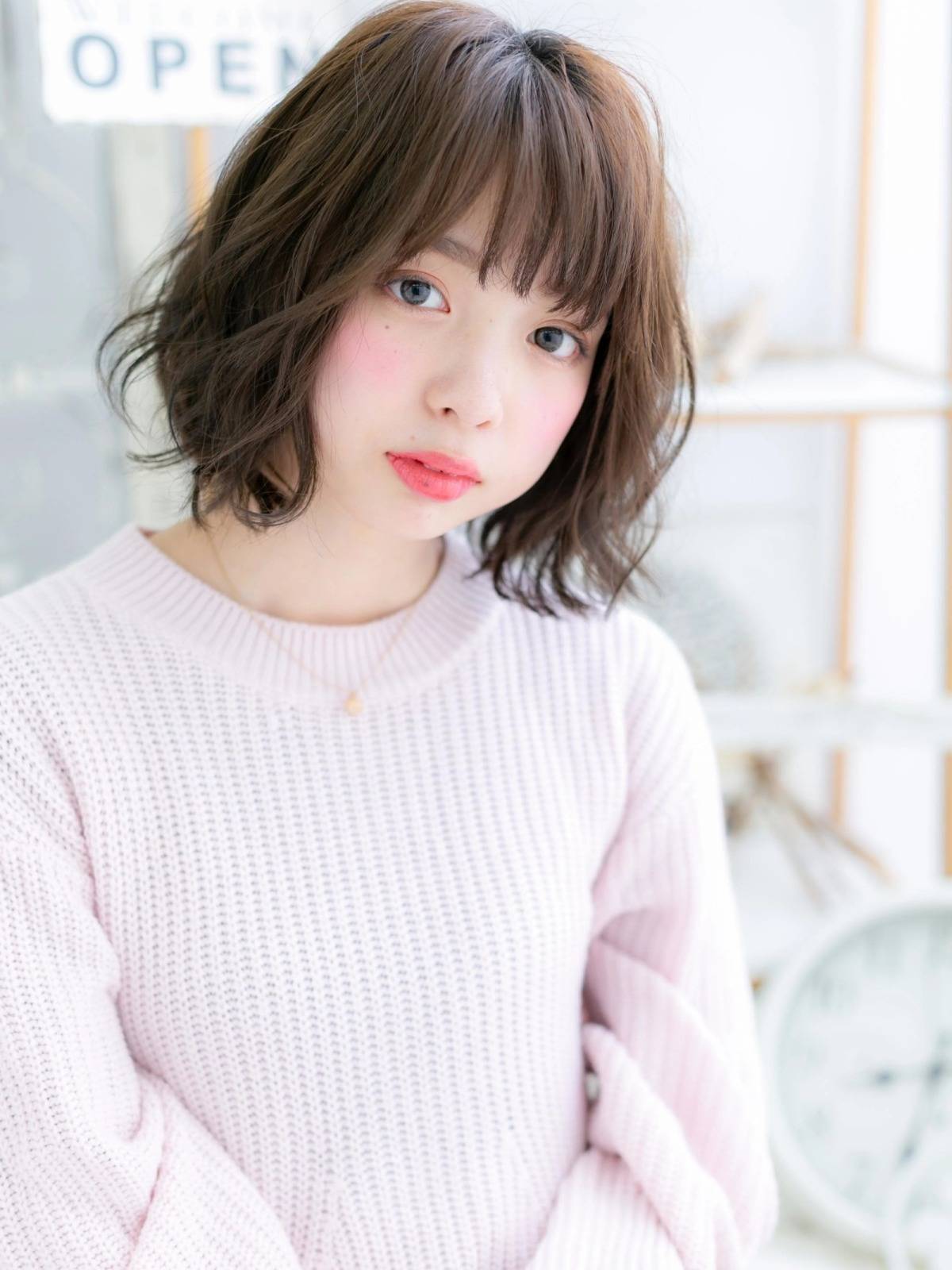 シフォンウェーブボブ