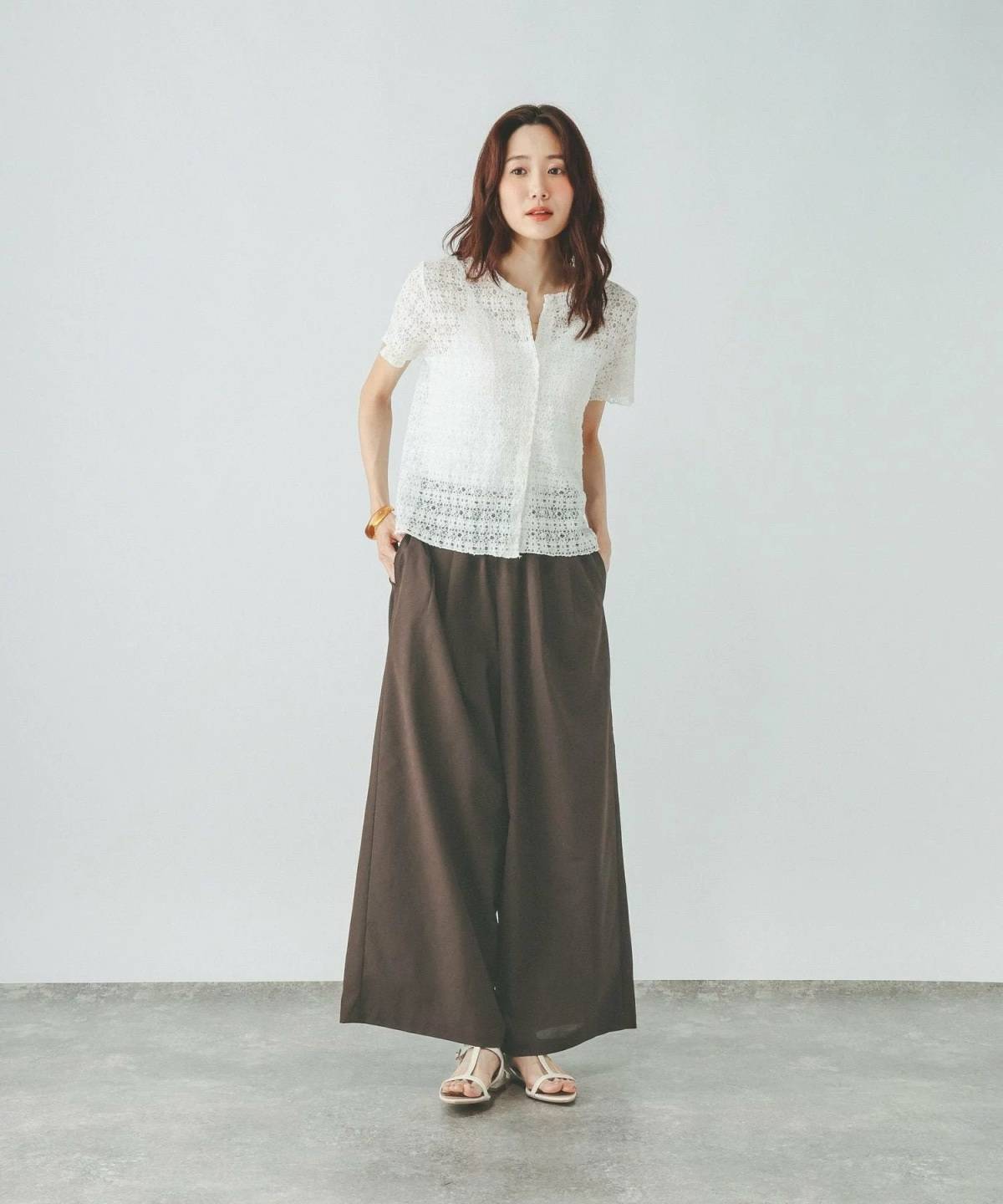 GLOBAL WORK Airy Breezeワイドパンツ