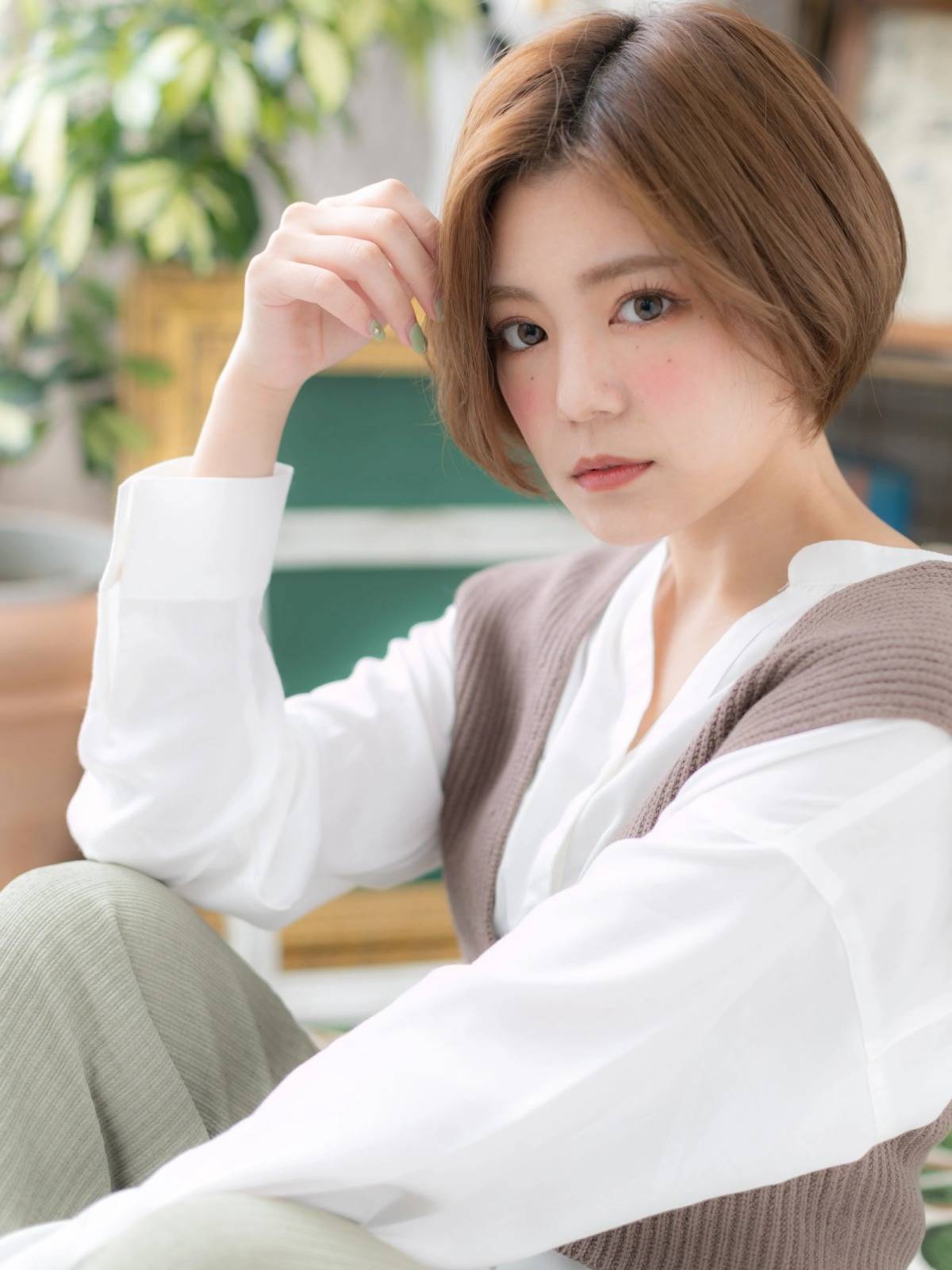 ひし形のシンプル大人ボブ