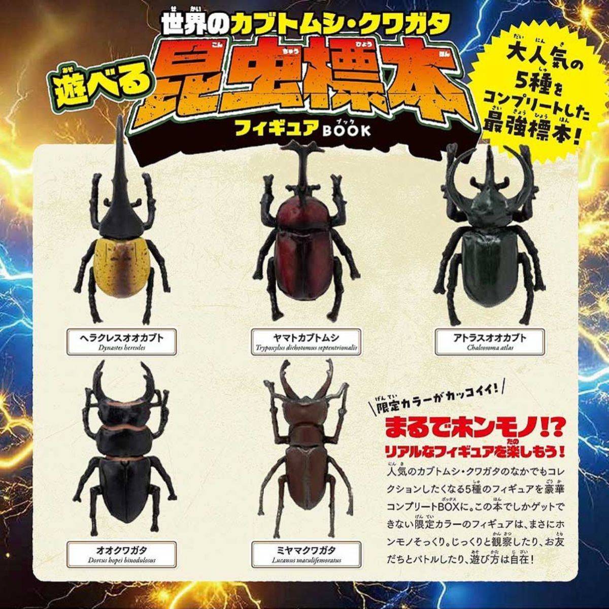 世界のカブトムシ・クワガタ 遊べる昆虫標本フィギュアBOOK