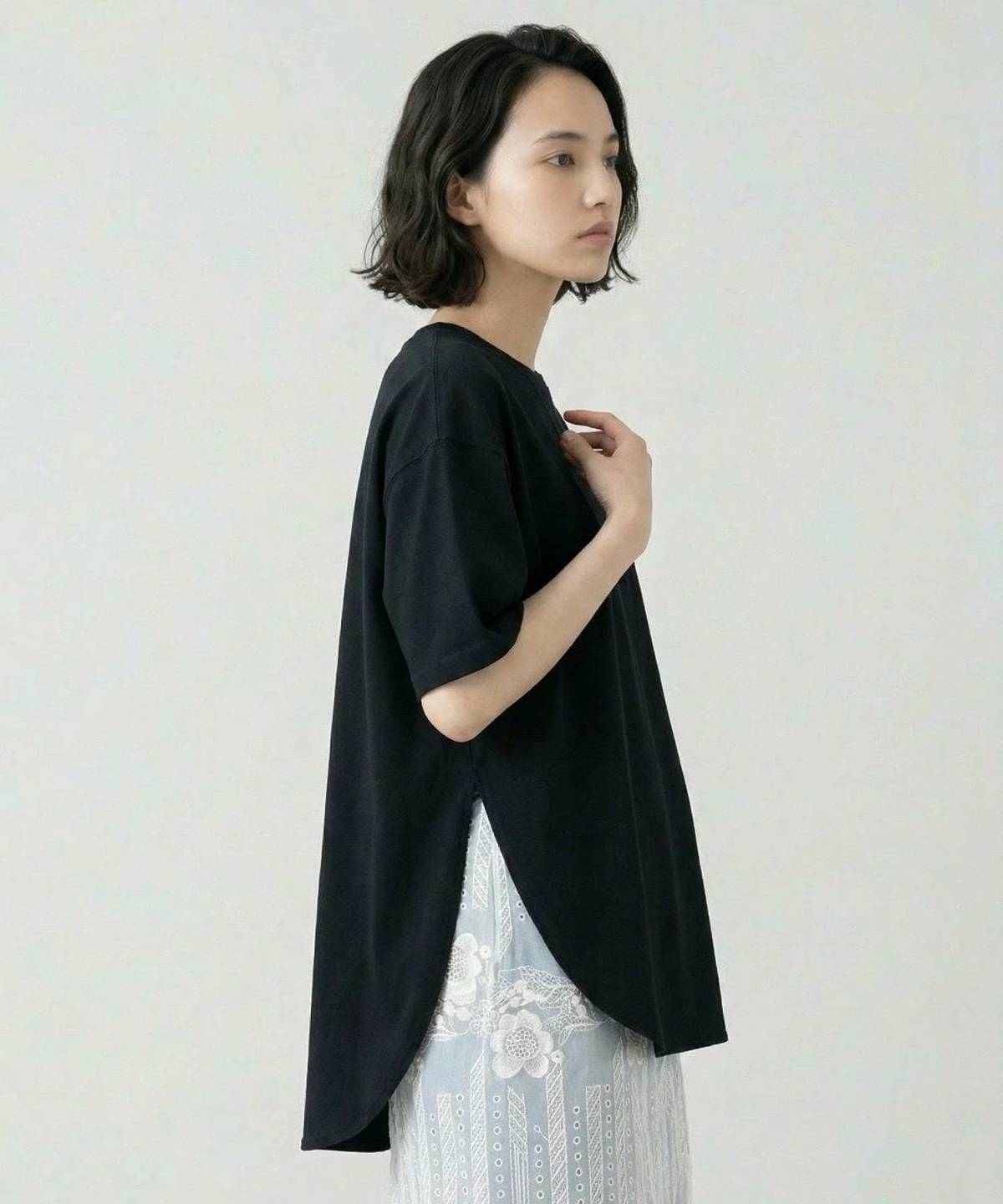 GLOBAL WORK ジョーゼットプルオーバー半袖