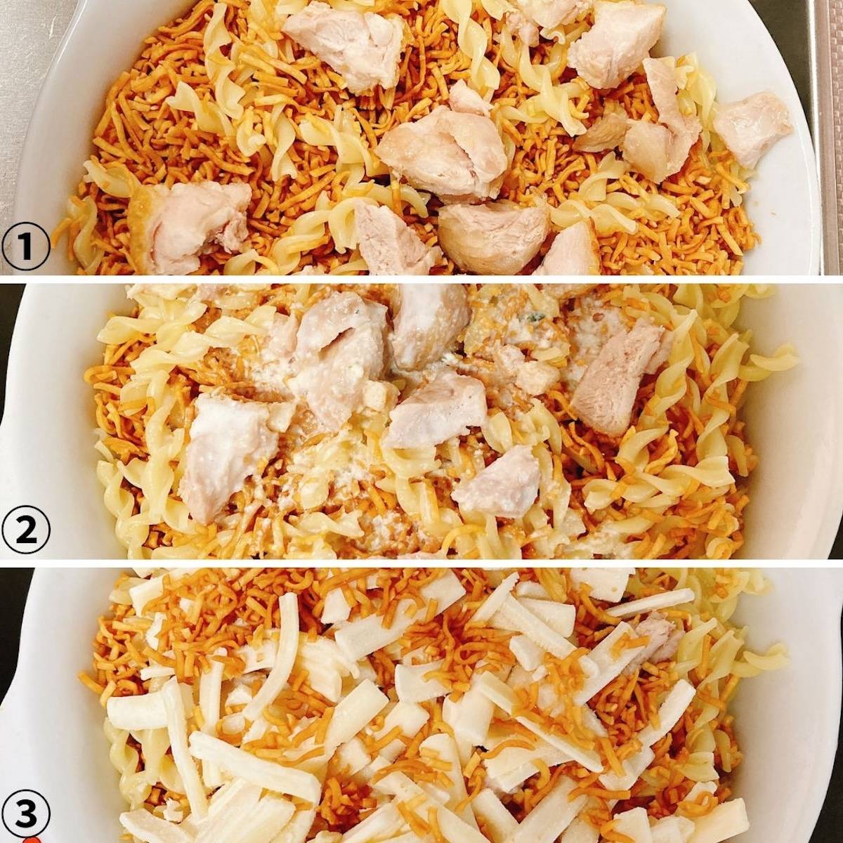 チキンラーメン公式の「マカロニグラタン」のレシピ