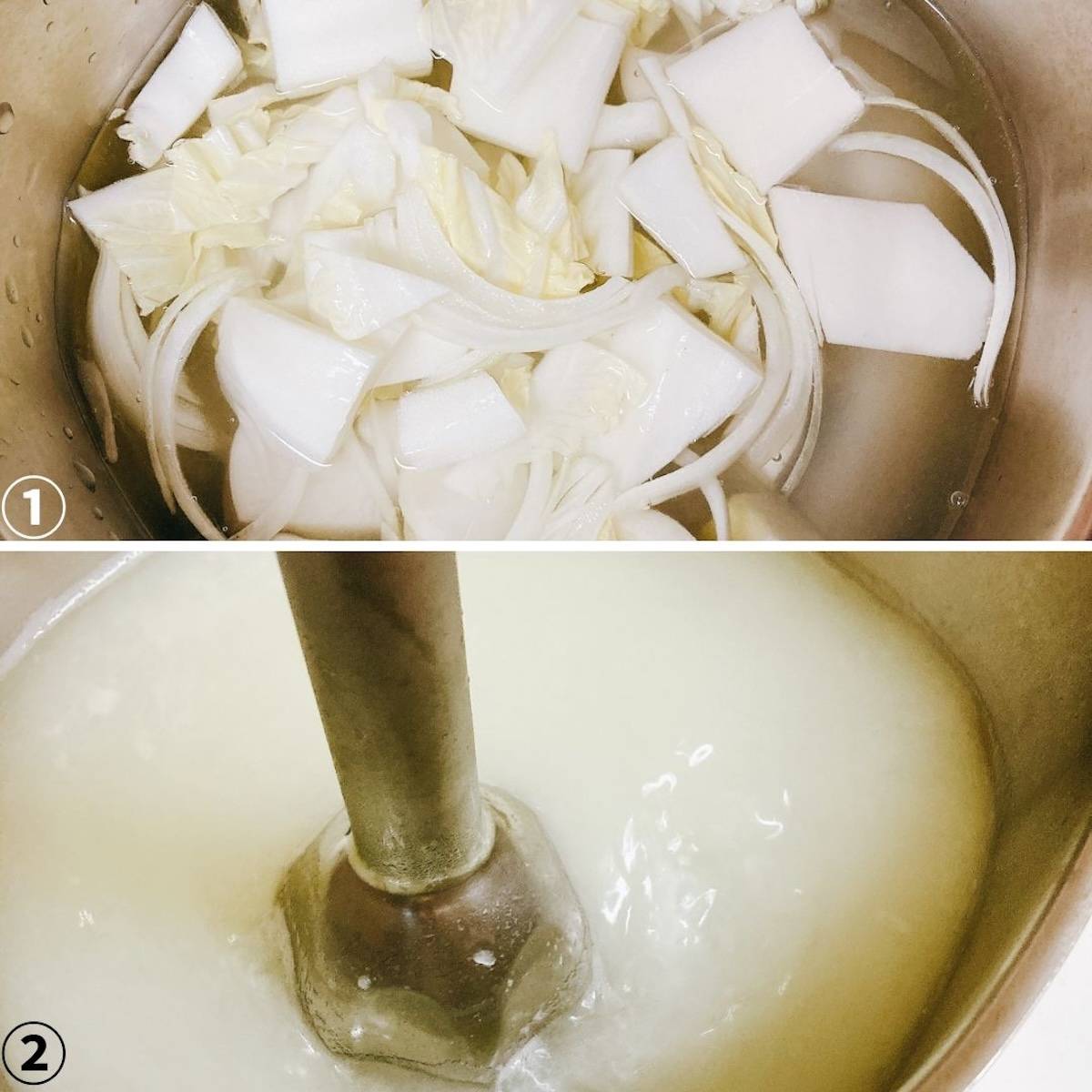 JAグループ公式の「白菜の味噌ポタージュ♡酒粕風味」のレシピ