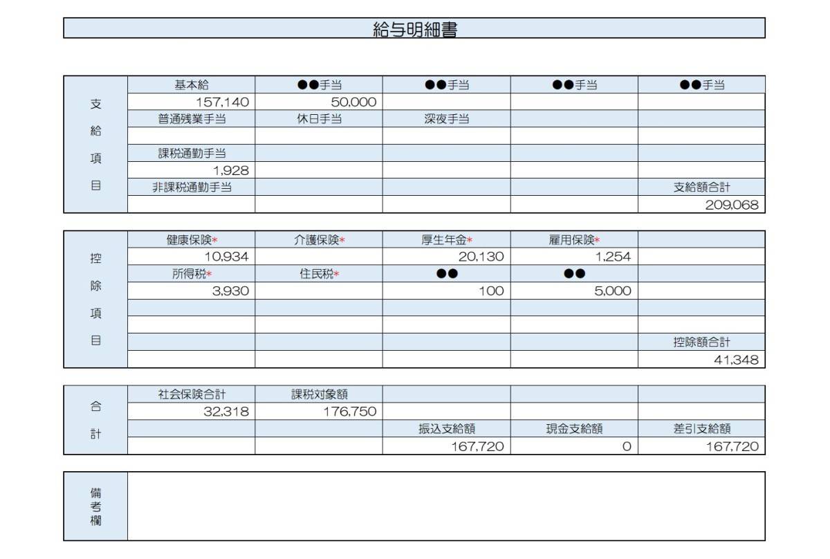 【リアル給与明細】31歳、経理職の場合 