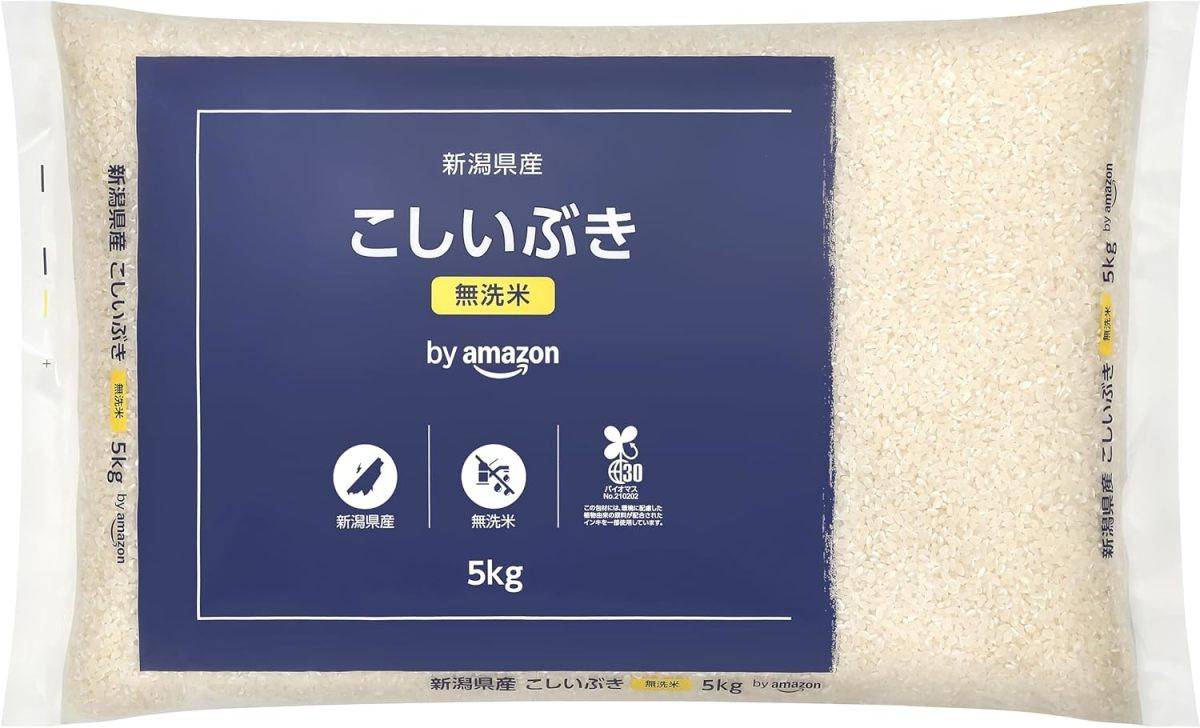 by Amazon 新潟県産 こしいぶき 無洗米 5kg