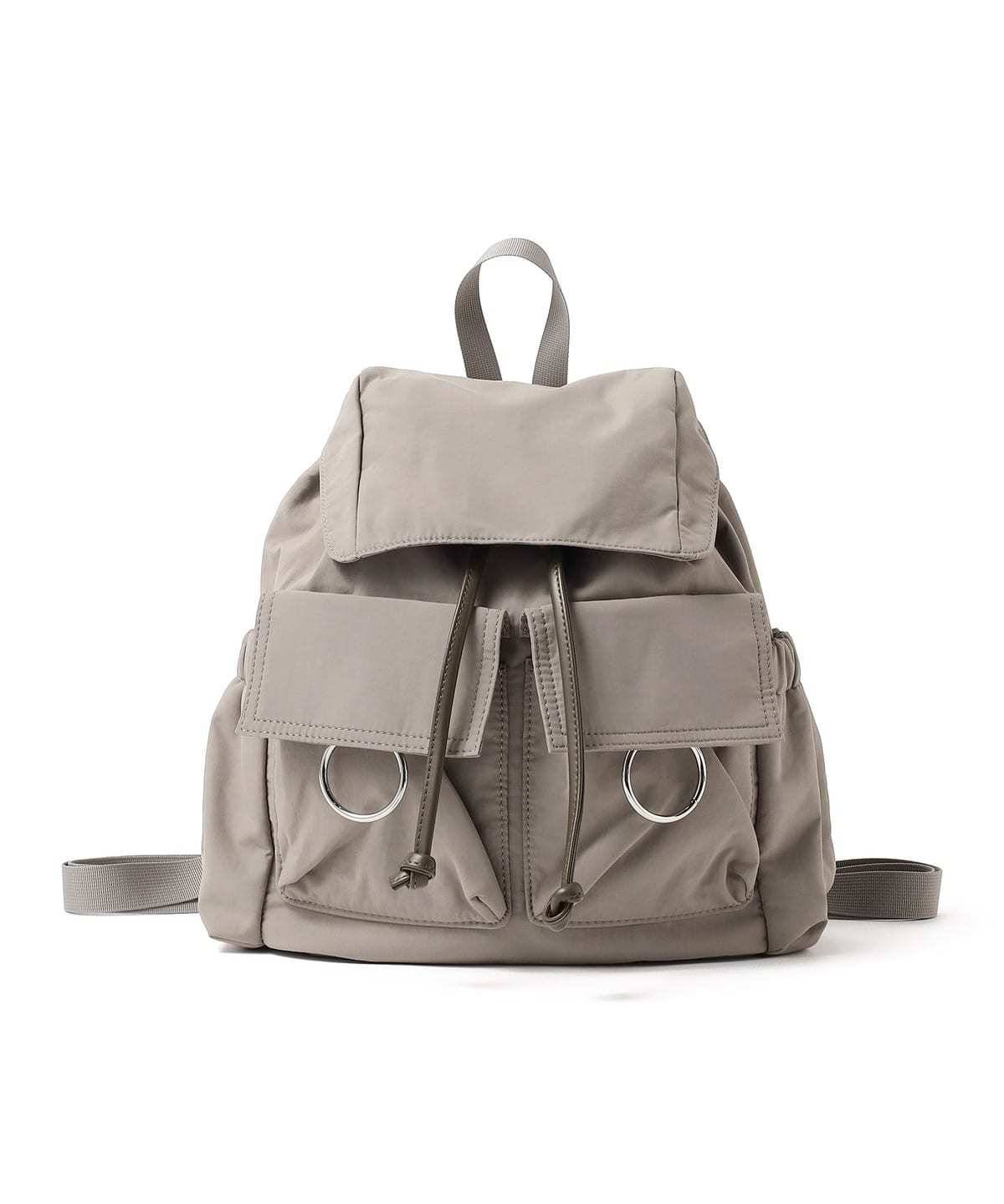 【10%OFFクーポン対象】ダブルポケット 巾着 リュック