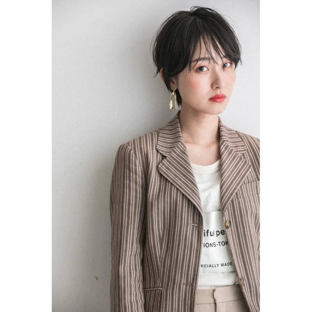小顔見えするクールショート