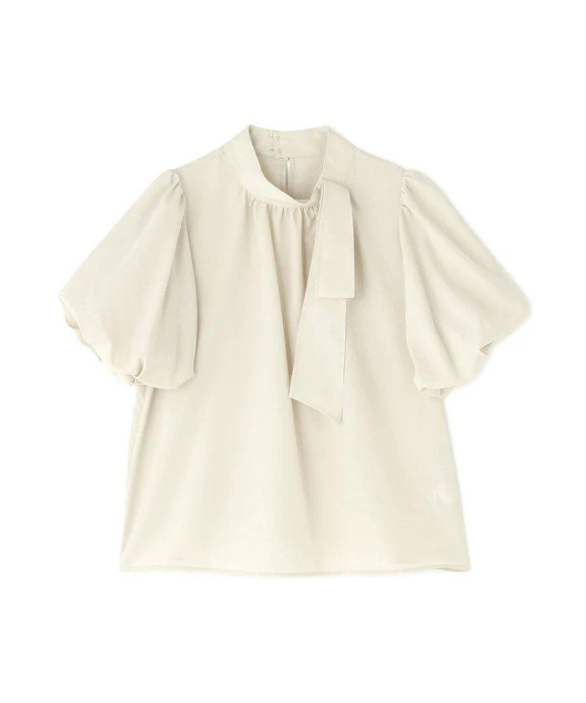 NATURAL BEAUTY BASIC リネンライクサイドタイブラウス