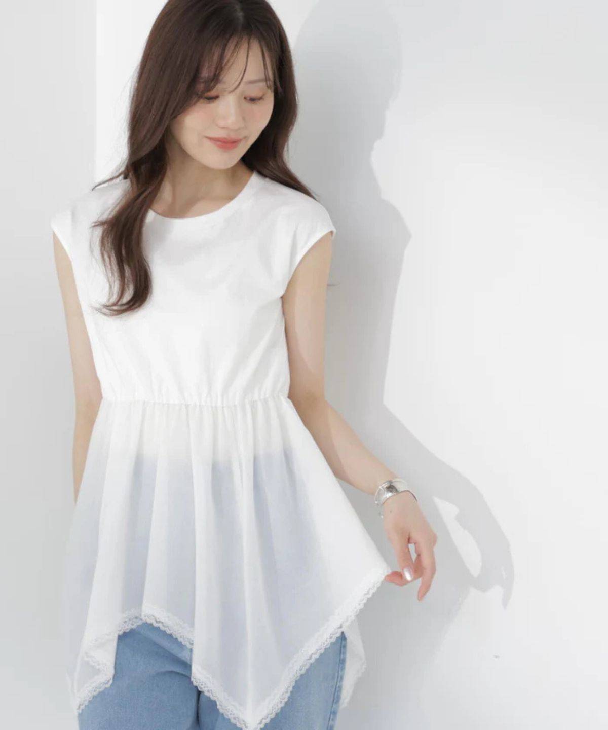 PROPORTION BODY DRESSING <EDIT COLOGNE>ハンカチーフカットトップス