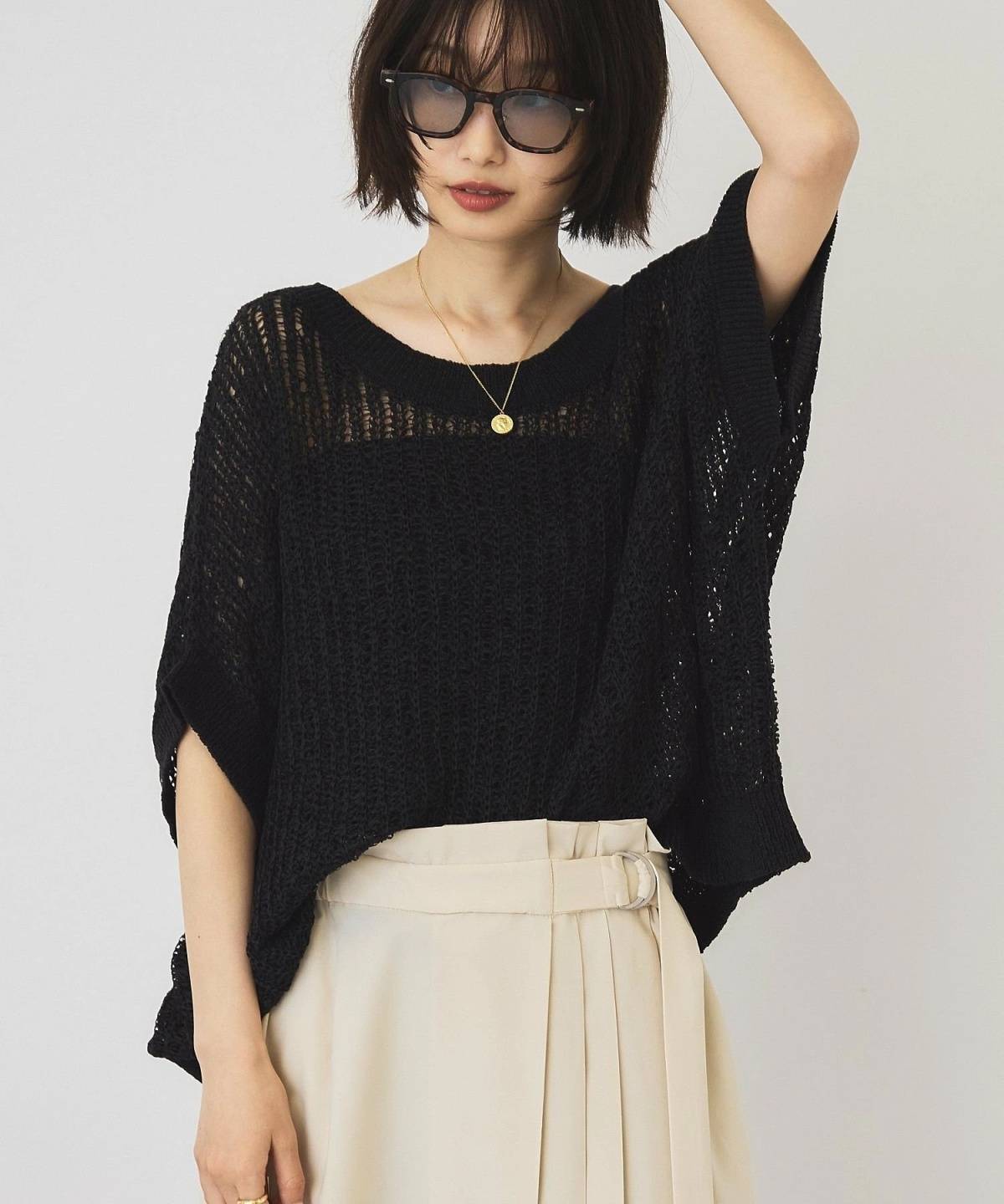 AMERICAN HOLIC 透かし畦ルーズニット