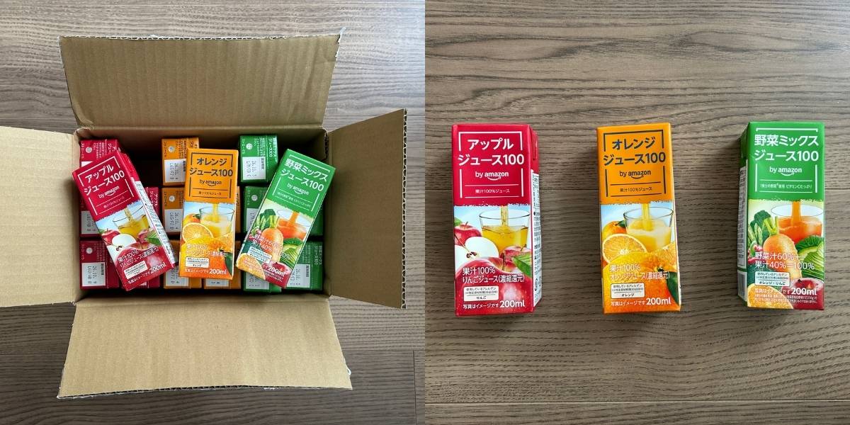 by Amazon オレンジ&アップル&野菜ミックスジュース 200ml×18本