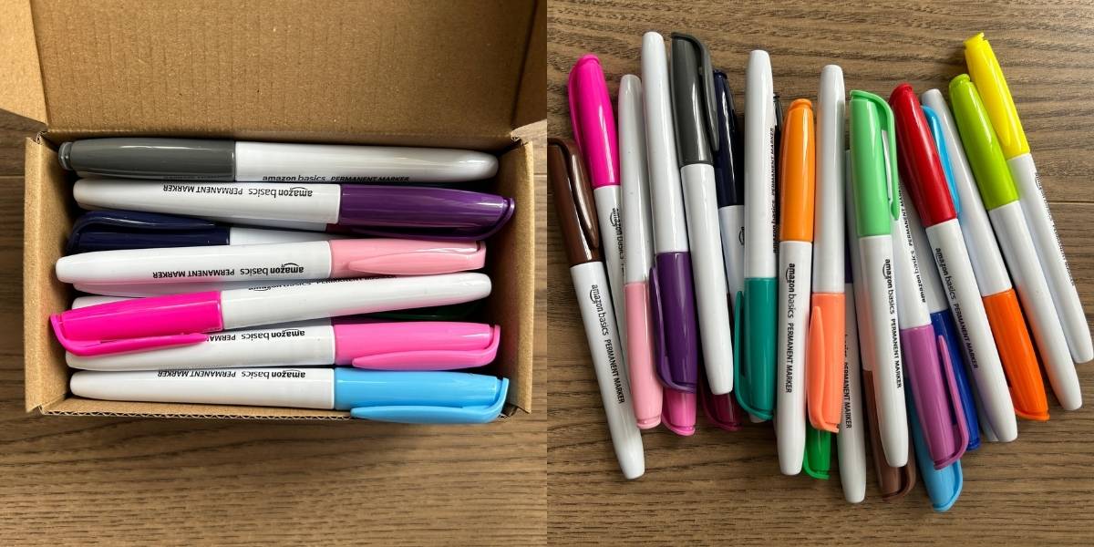 Amazonベーシック 油性マーカーペン マルチカラー 24本