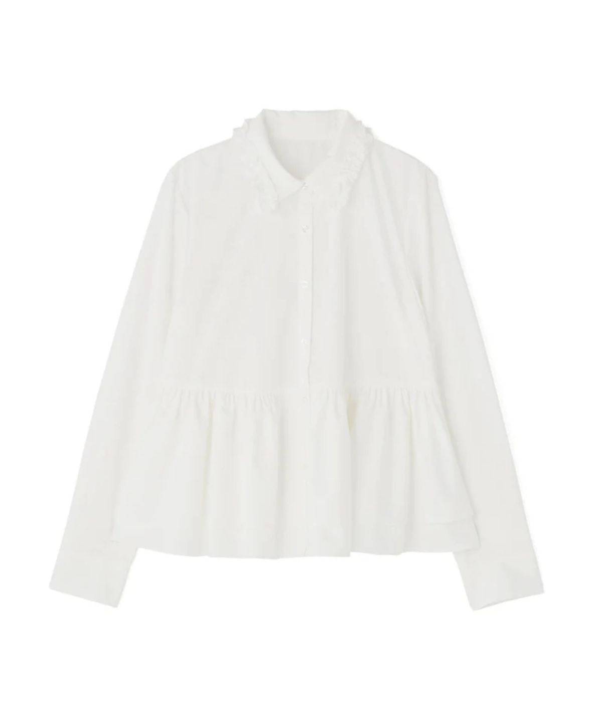NATURAL BEAUTY BASIC フリルカラーシャツ