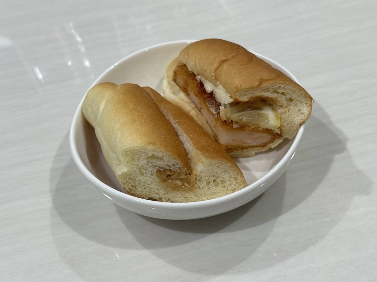 エビカツロールとピーナツクリーム