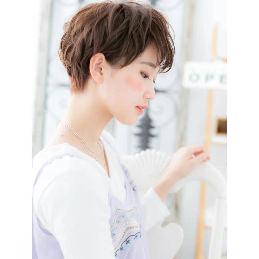 くせ毛風パーマショート