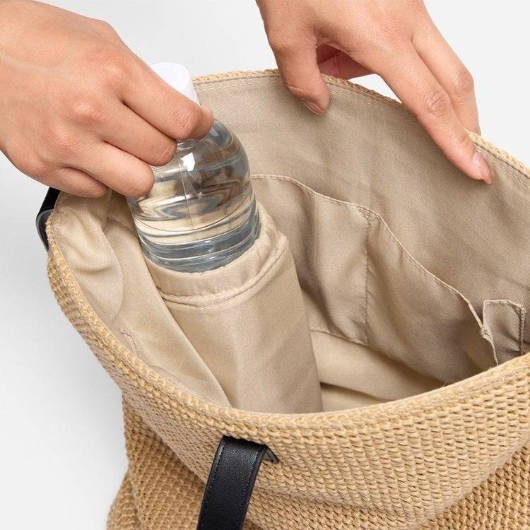 KEYUCA 合皮コンビ縦型トートバッグM