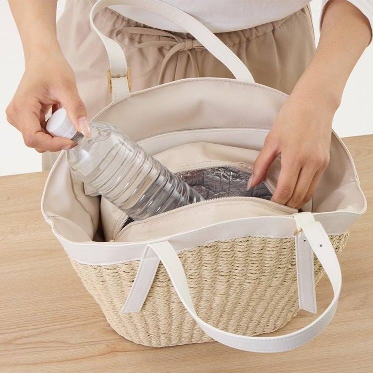 KEYUCA 2WAYペーパー保冷ポーチ付きカゴバッグS