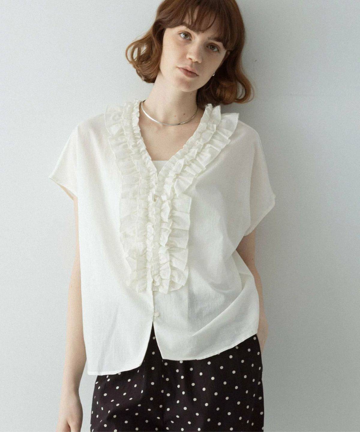Sonny Label Vネックフリルカラーブラウス