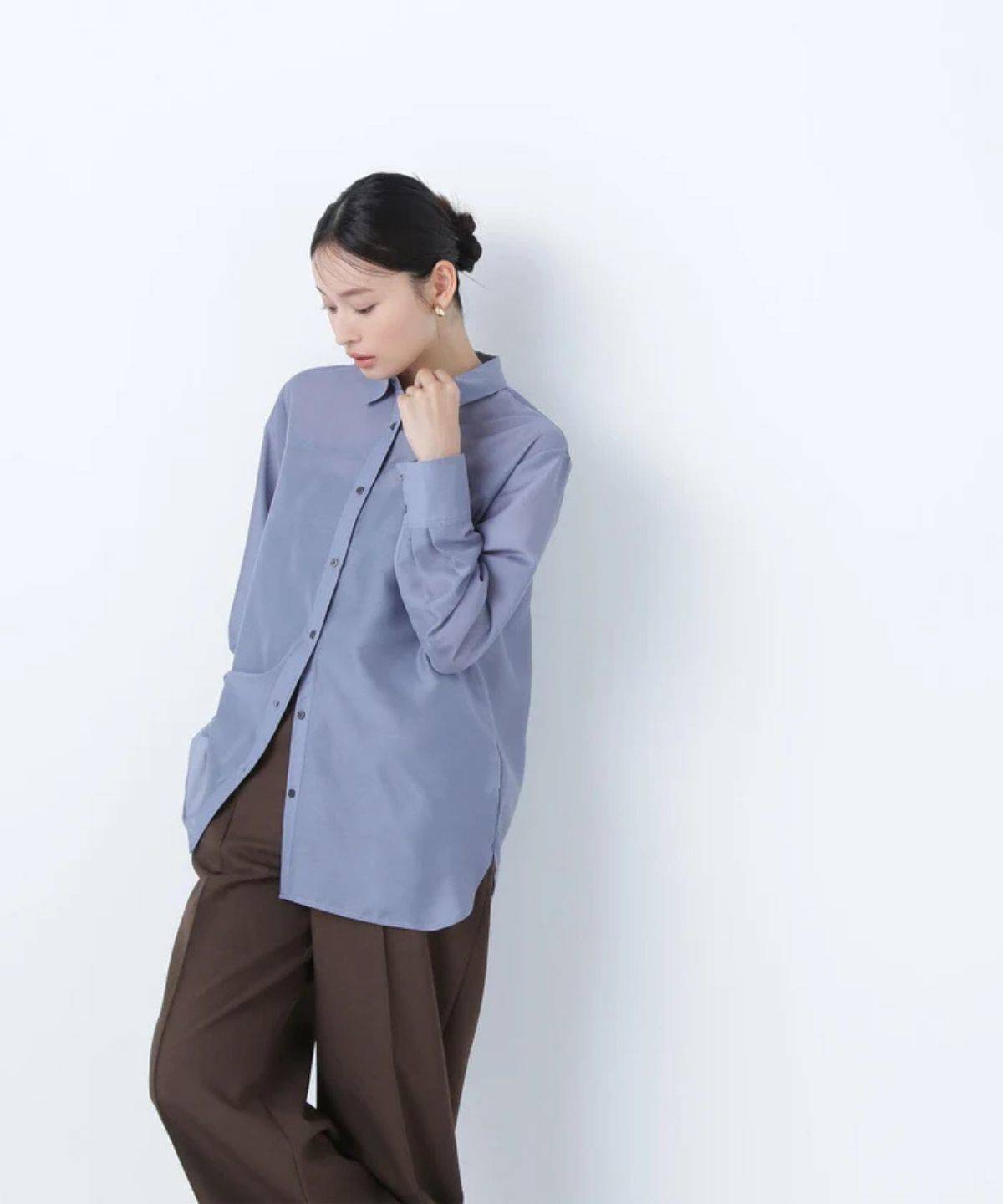 NATURAL BEAUTY BASIC シアーオーバーシャツ