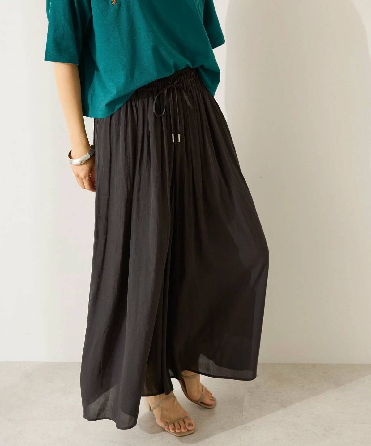 【選べる丈】接触冷感シフォンスカーチョ【WEB限定カラー有り】