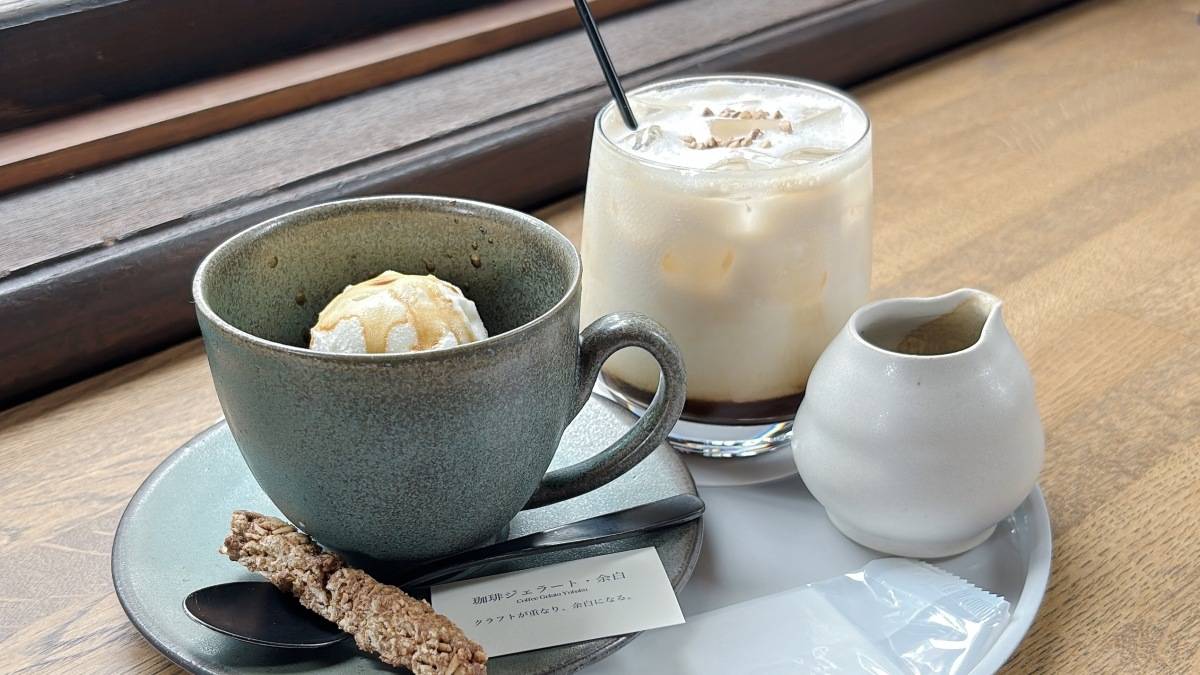 「鎌倉 北橋 カフェ」ジェラートとラテ