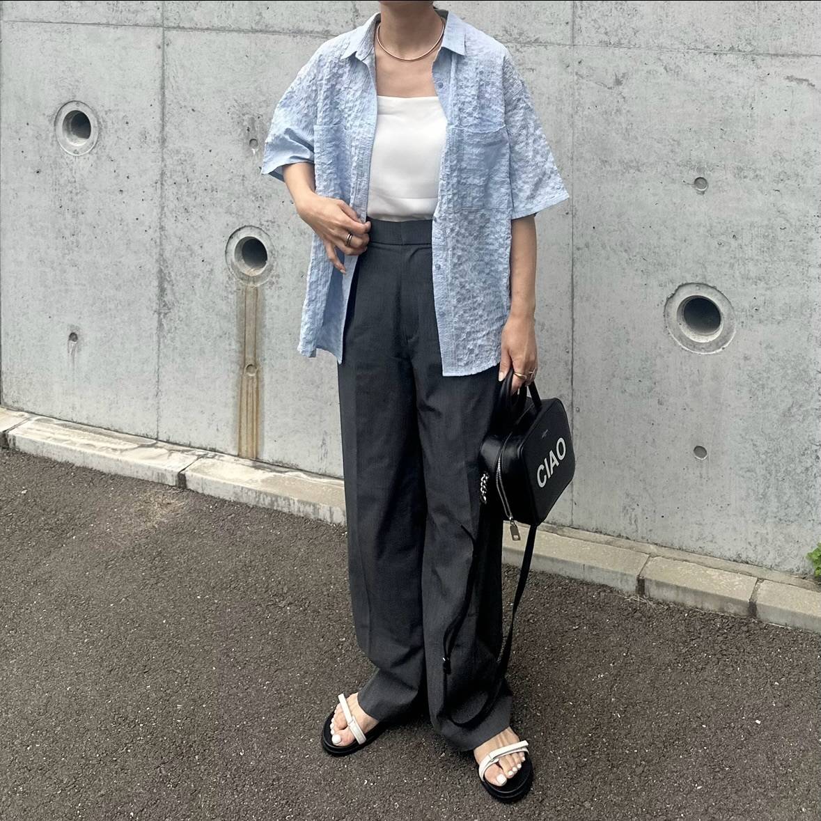 半袖シャツを羽織る♡