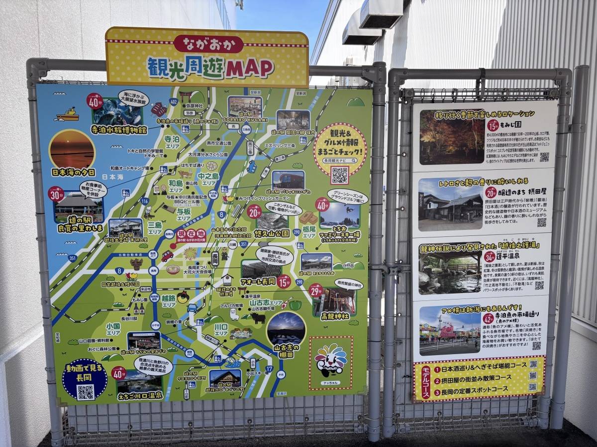 道の駅「ながおか花火館」観光マップ