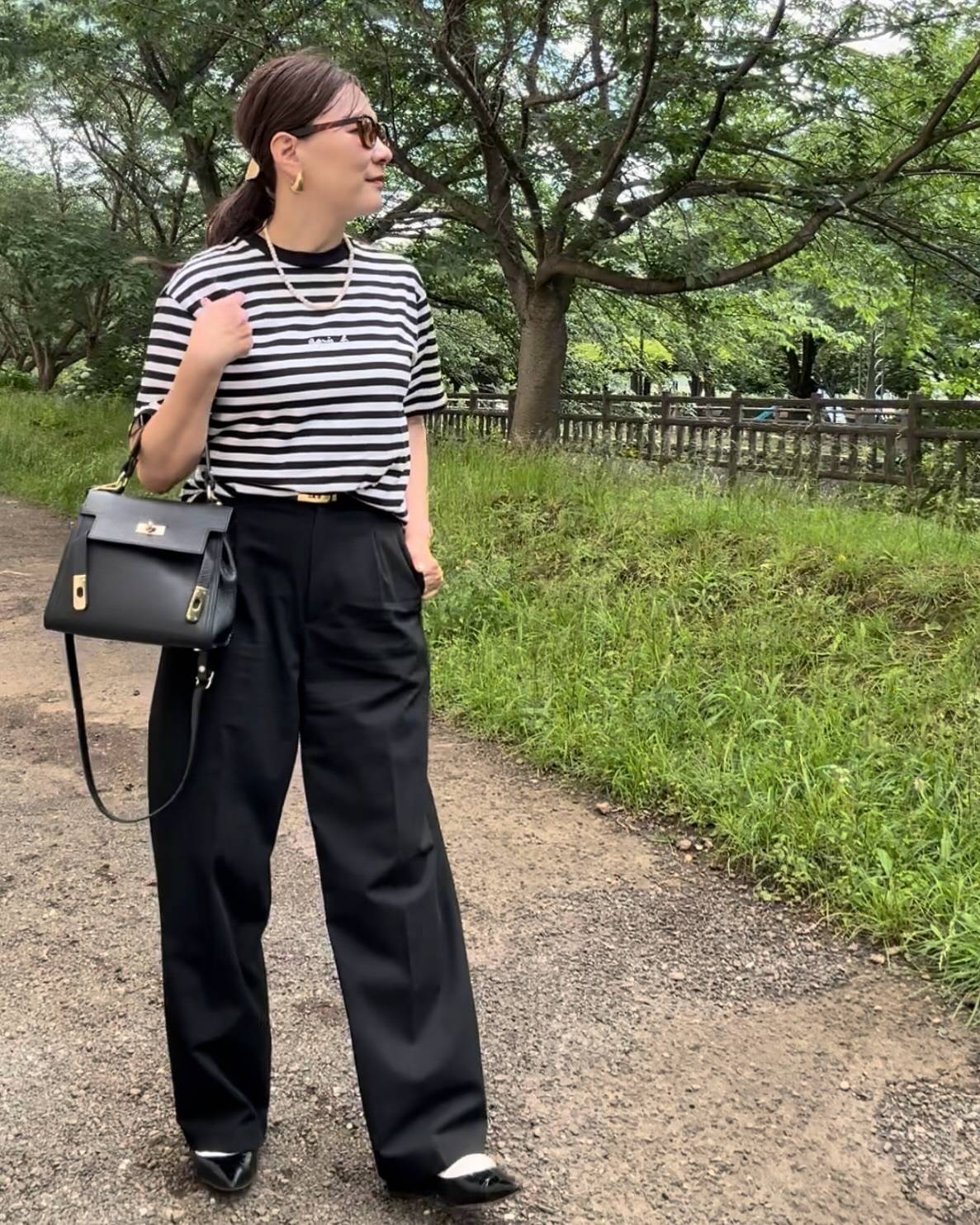 ボーダー柄Tシャツを主役にする♪