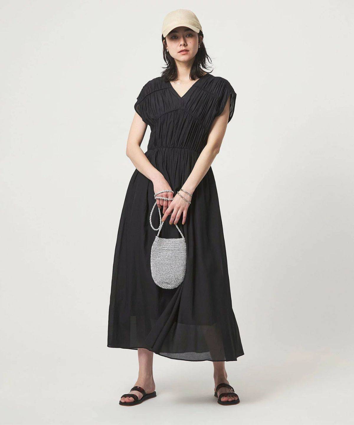 UNITED ARROWS green label relaxing ティアード ギャザー ワンピース