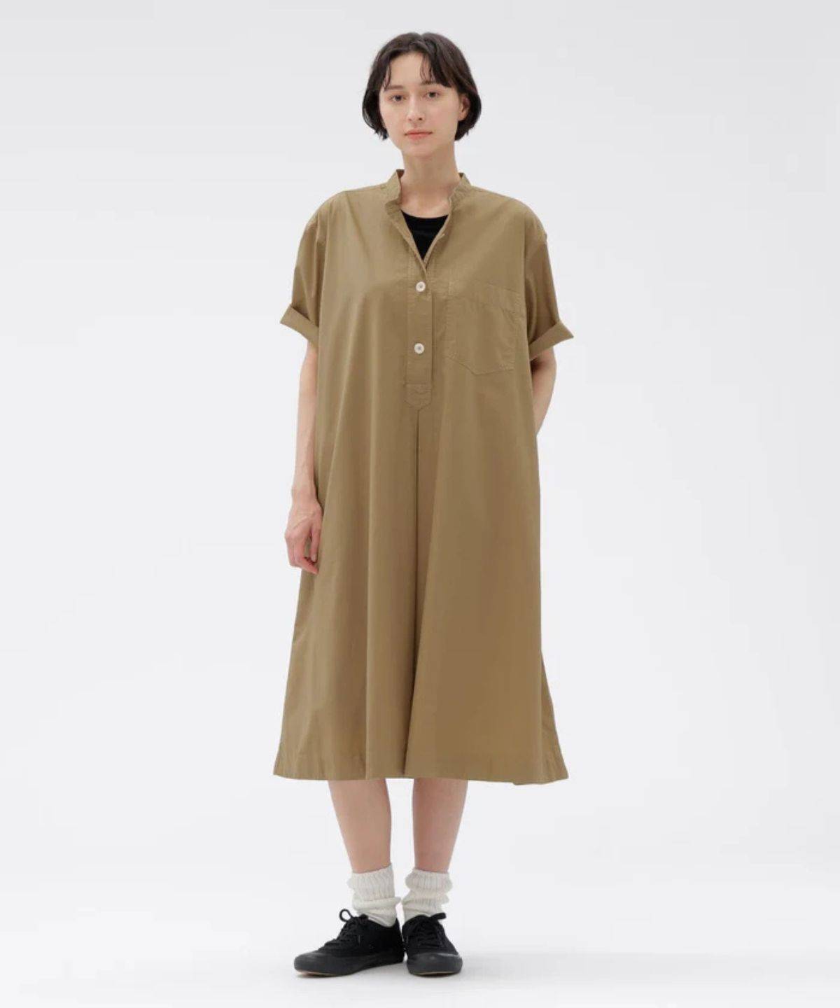 MHL. GARMENT DYED COTTON POPLIN DRESS
