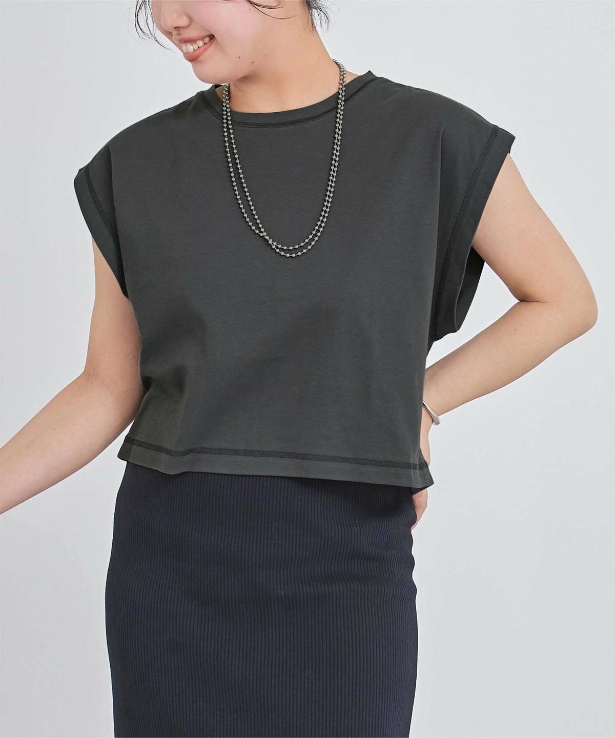 ur's 汗染み防止 ワイドスリーブ Tシャツ