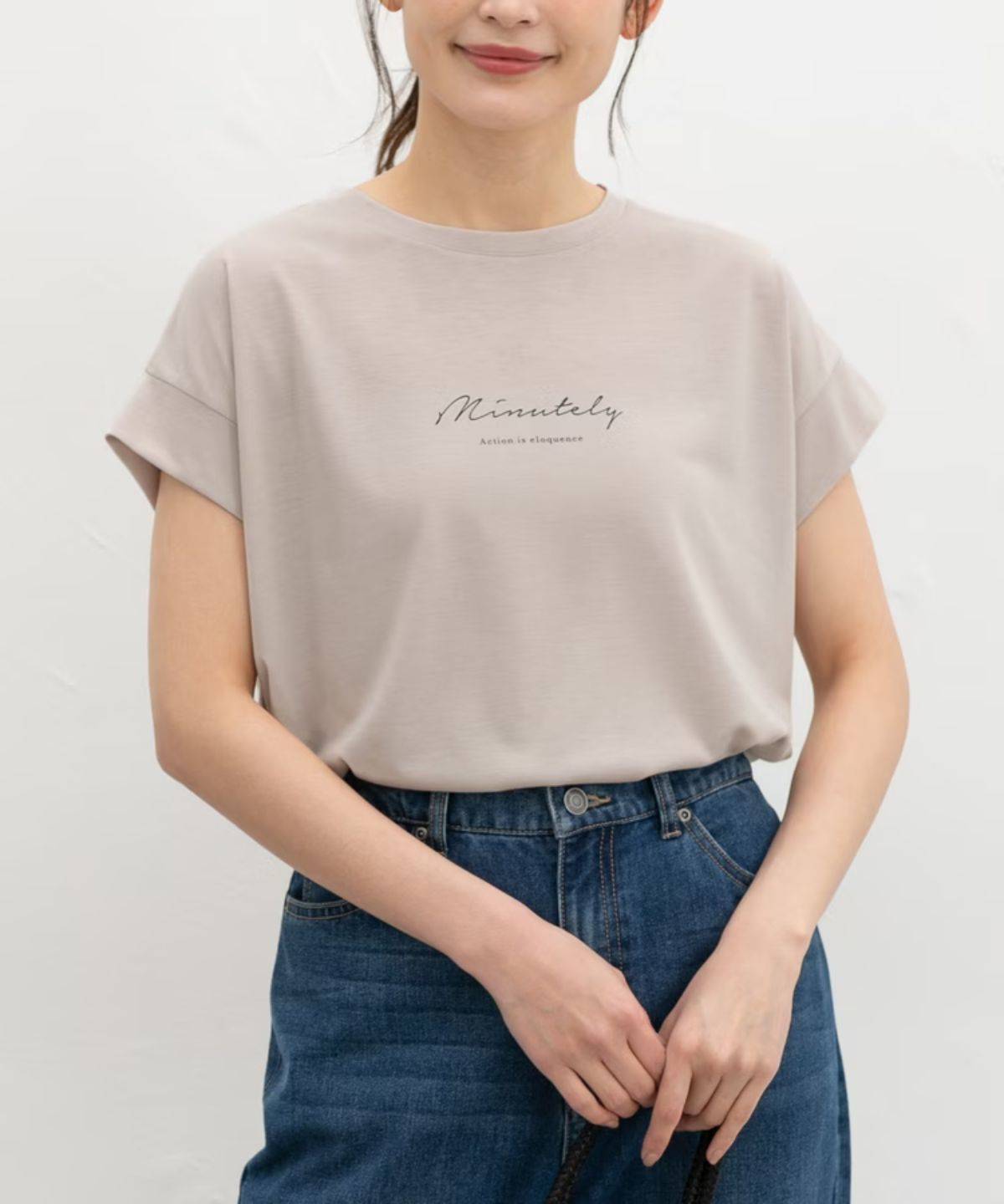 Honeys 汗ジミ軽減ロゴＴシャツ