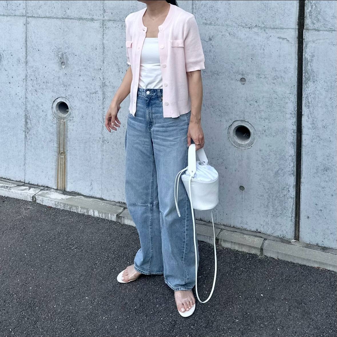 半袖カーディガンを羽織る♡
