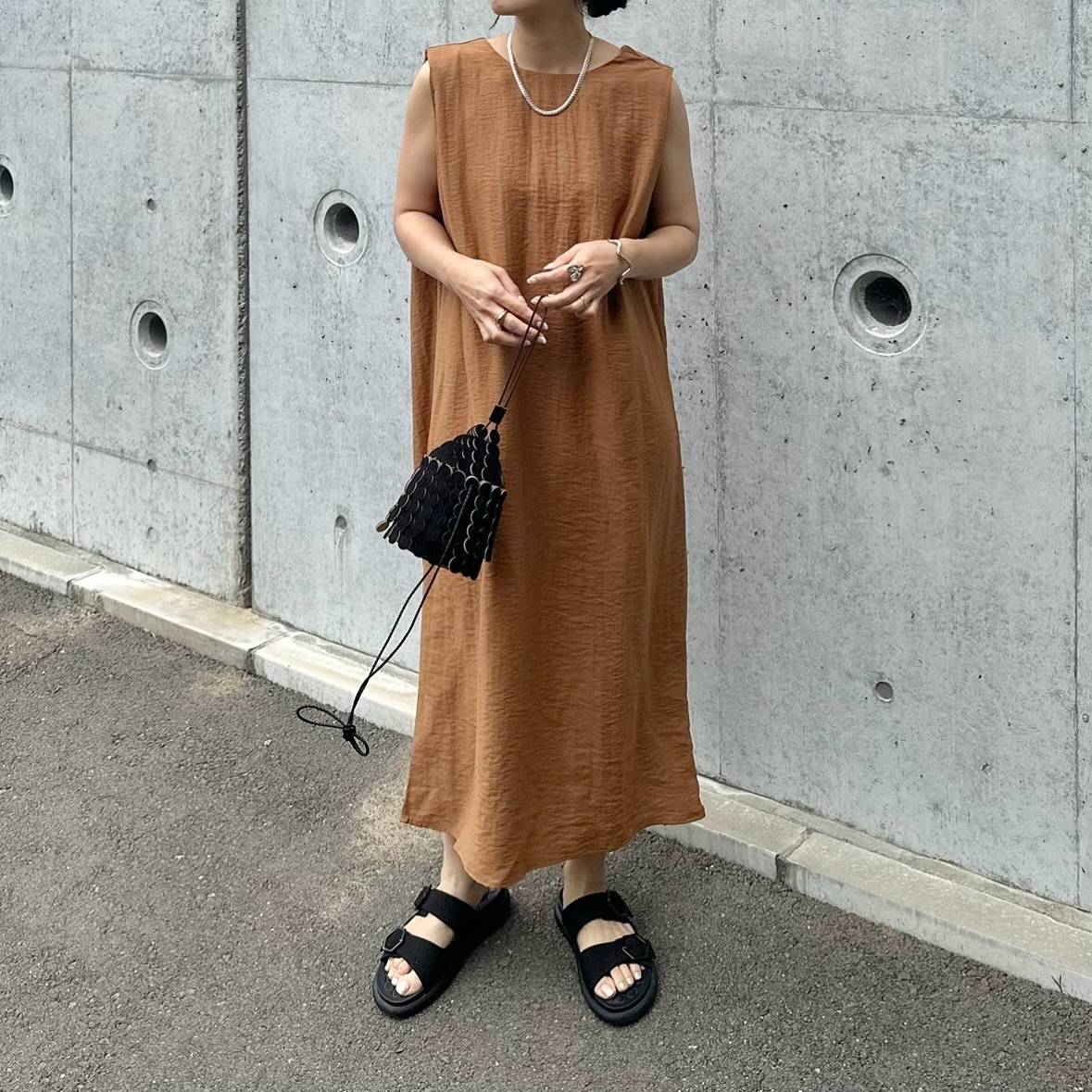 黒小物を合わせる♪