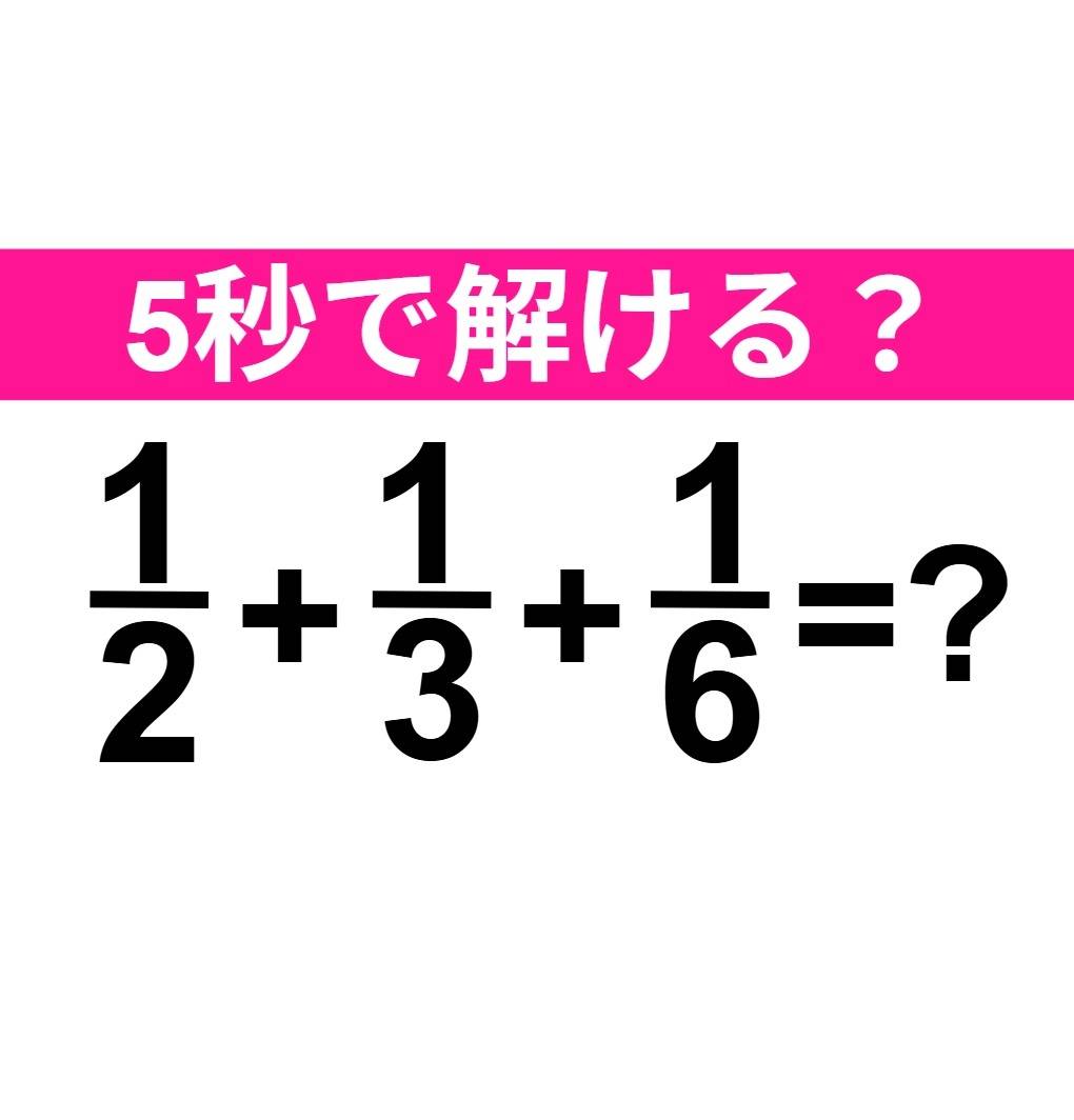 1/2+1/3+1/6=？