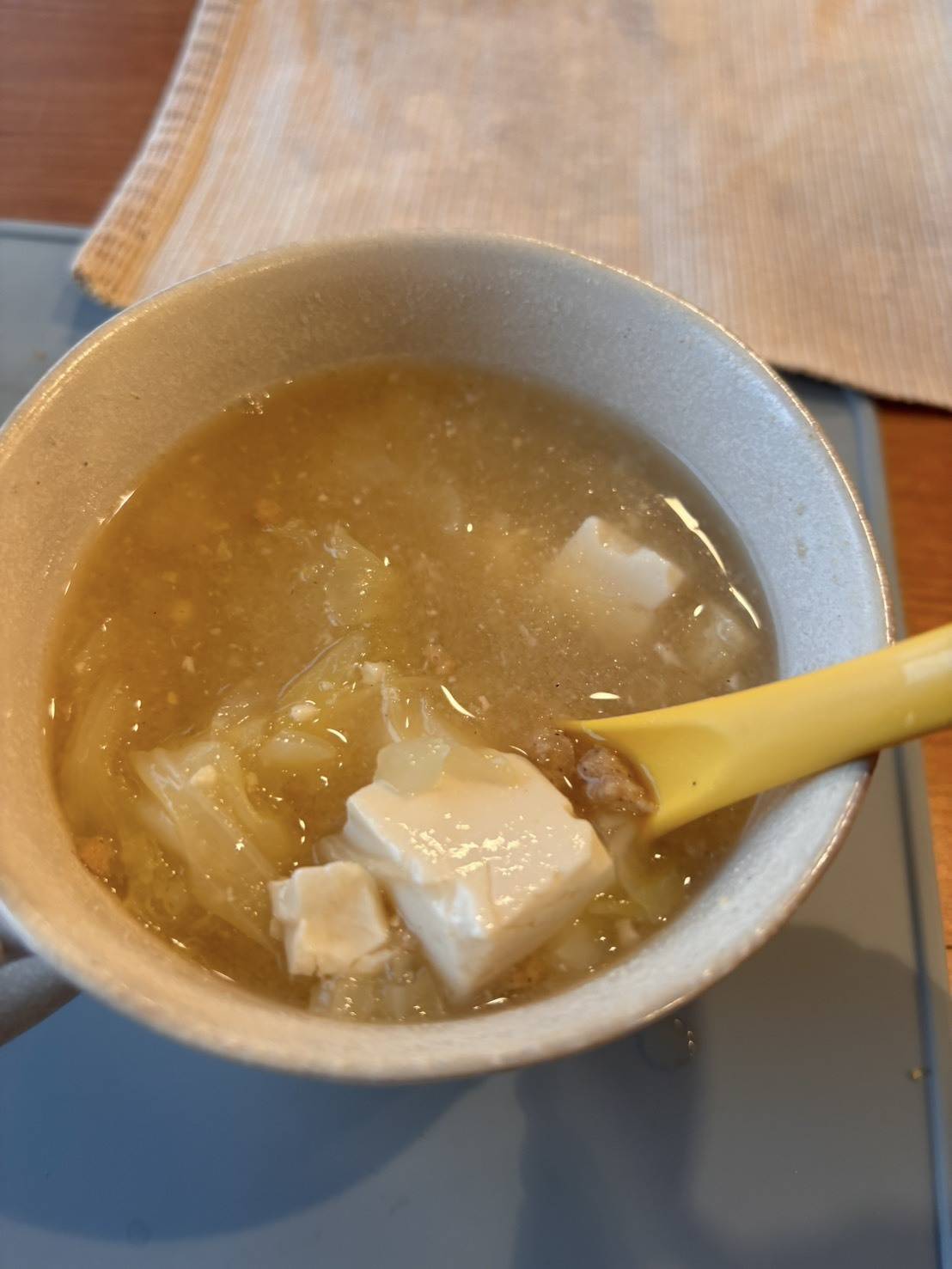 ハトムギを入れたお味噌汁