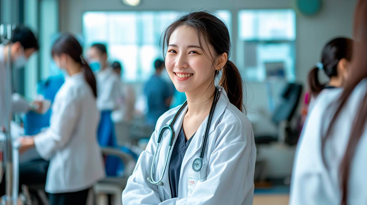 白衣を着た女性