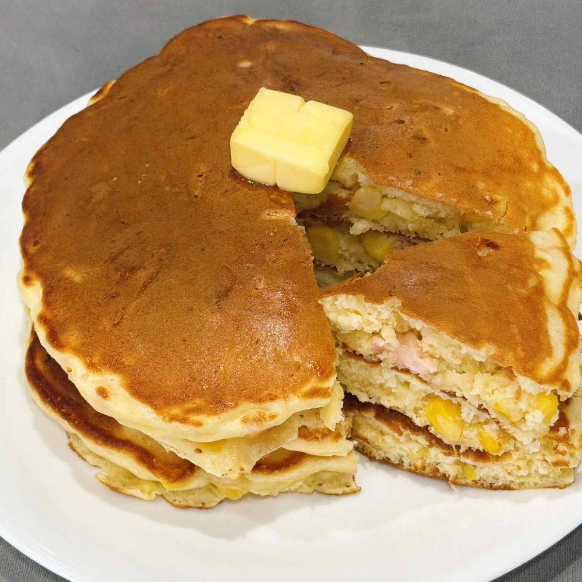 森永公式の「とうきびパンケーキ」のレシピ