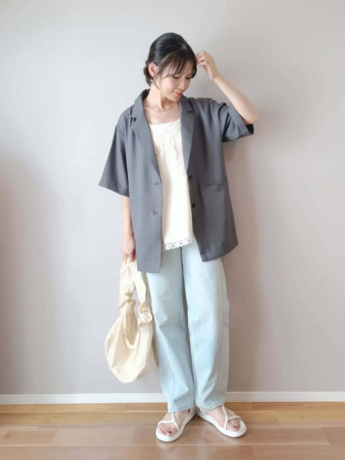 半袖ジャケットを羽織る♪