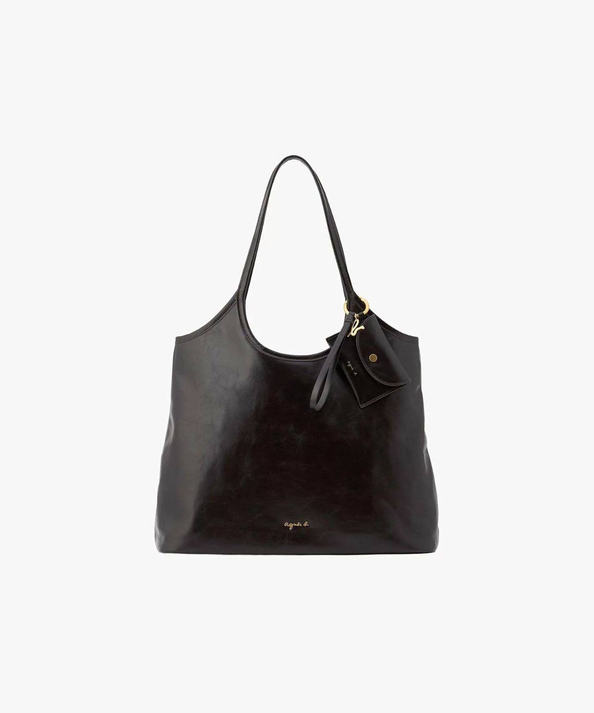 agnes b. レザー ラージ トートバッグ "Nathalie" BBS01-02