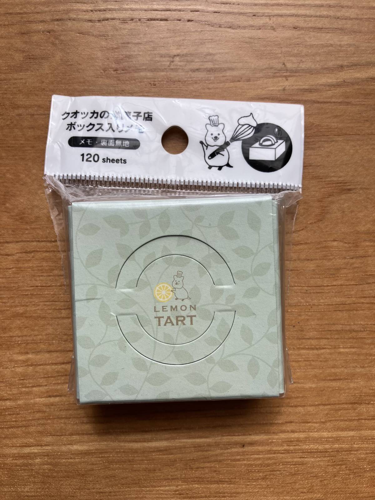セリア：ボックス入りメモ クオッカの洋菓子店