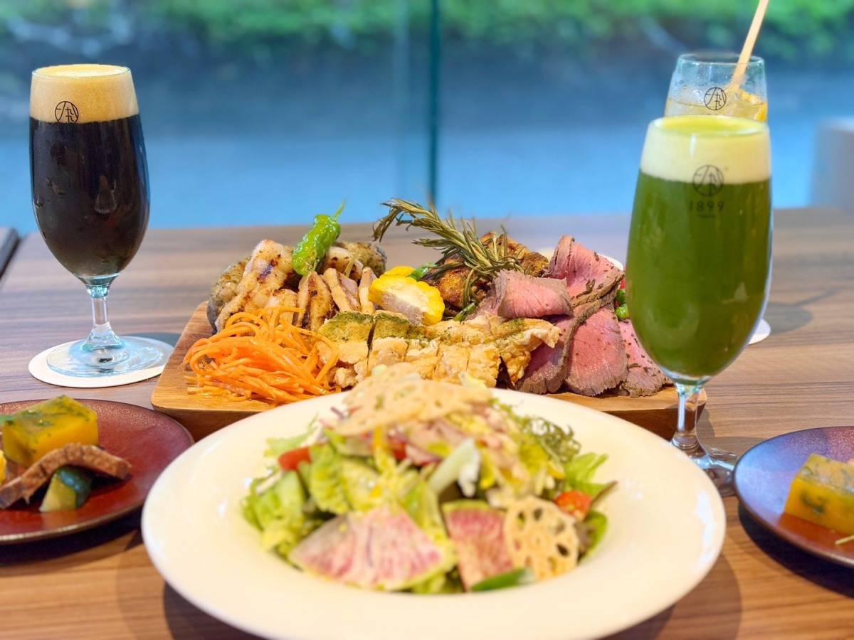 抹茶ビアガーデンの料理